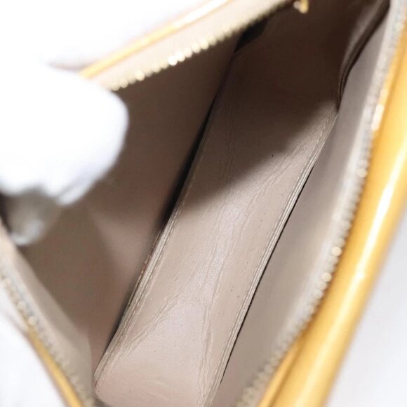 LOUIS VUITTON Monogram Vernis Motto Accessory Pouch Beige M91136 LV Auth MX027 - Picture 12 of 16